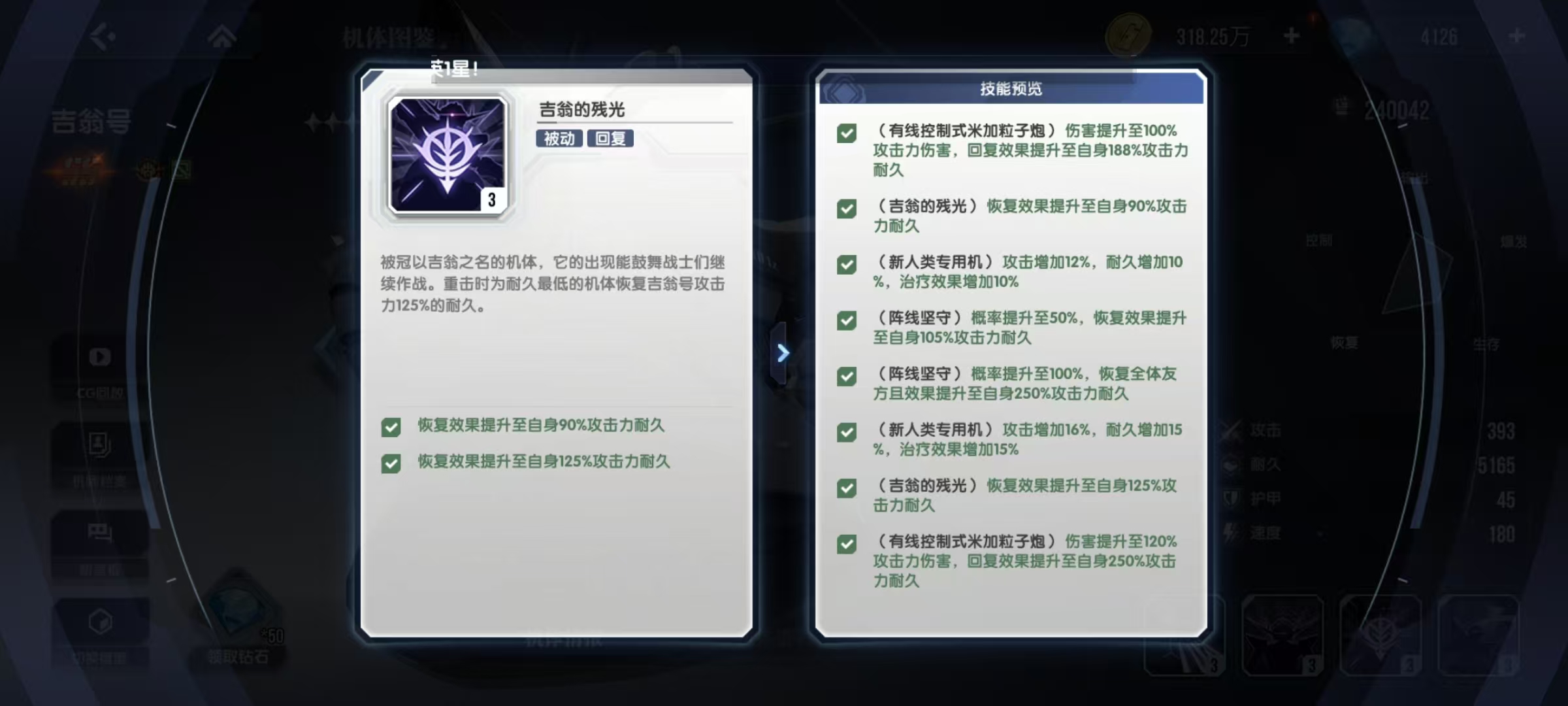 Analyse der Fähigkeiten des Zeon-Gundam aus