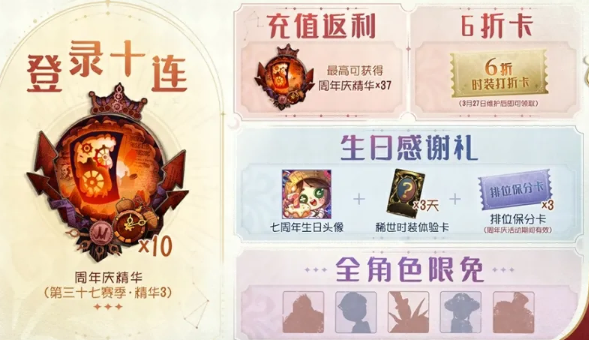 When is the 7th Anniversary Celebration of Identity V? Introduction to the 7th Anniversary Celebration Time of Identity V