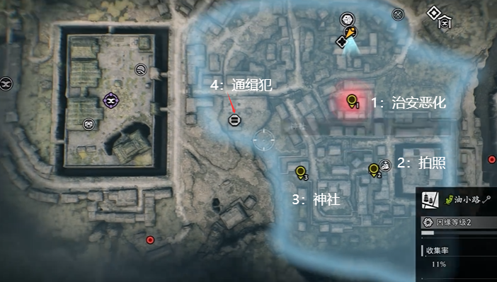 浪人崛起油小路全收集任务有哪些 浪人崛起油小路全收集位置一览