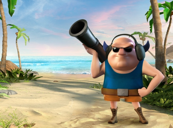 Which Boom Beach character is from the Burst Squad? Are there Boom Beach characters in the Burst Squad's island?