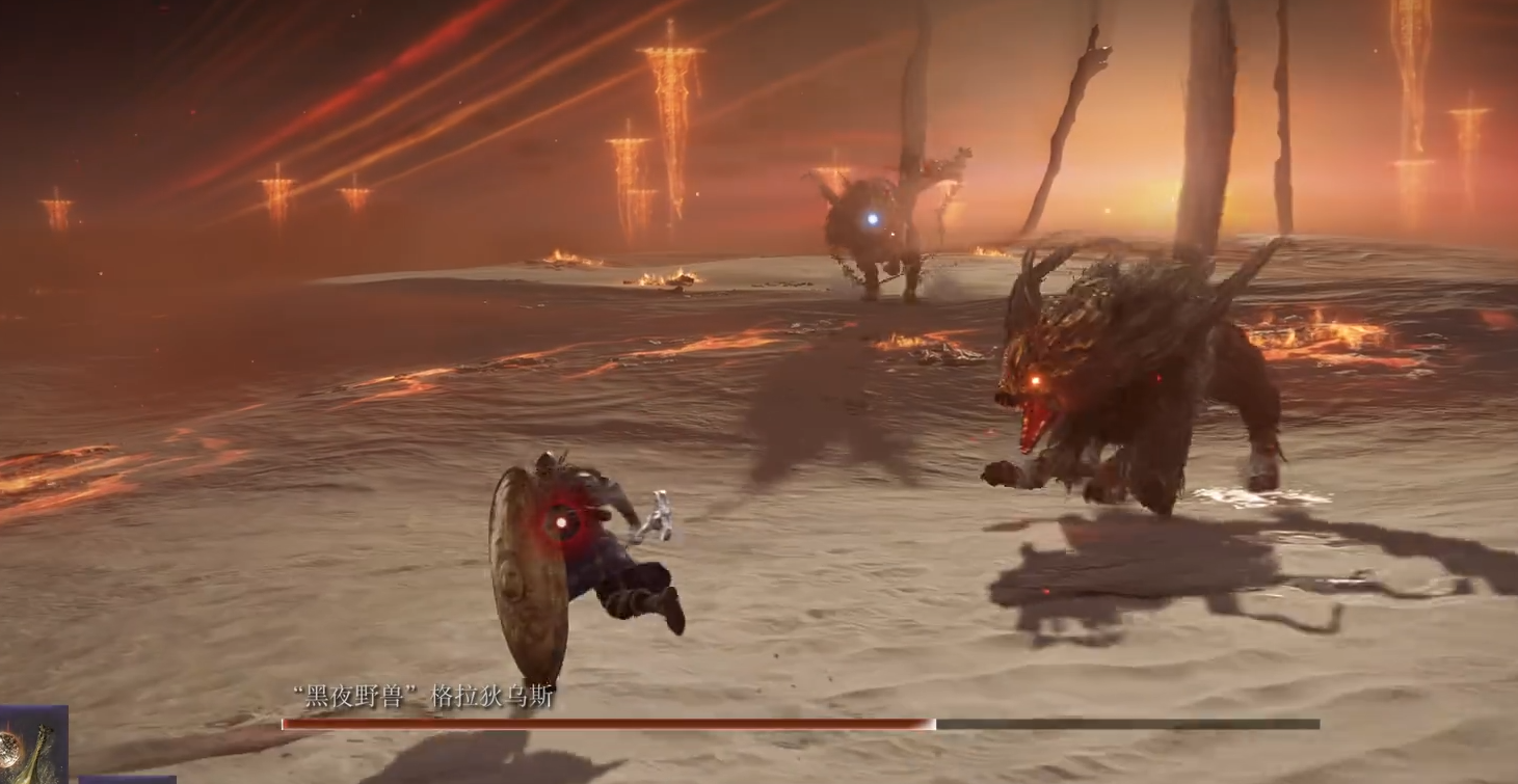 How to defeat the three beasts in Elden Ring when Night's Black Knife, Night's Beast Gladius, appears