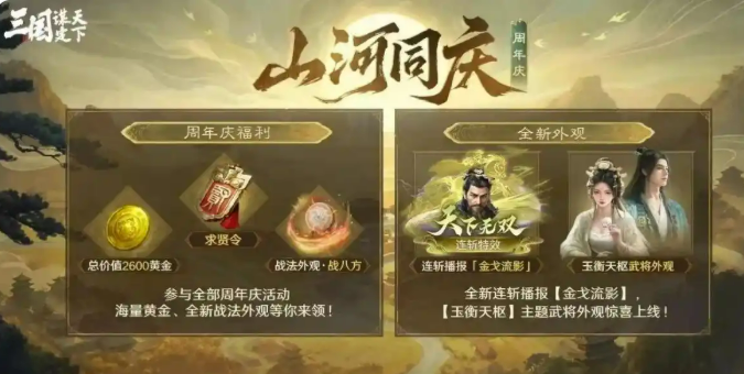 三国谋定天下周年庆活动介绍 三国谋定天下周年庆有什么