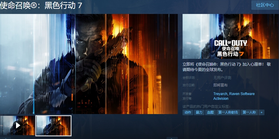 Call of Duty: Black Ops 7 on Steam is called 
