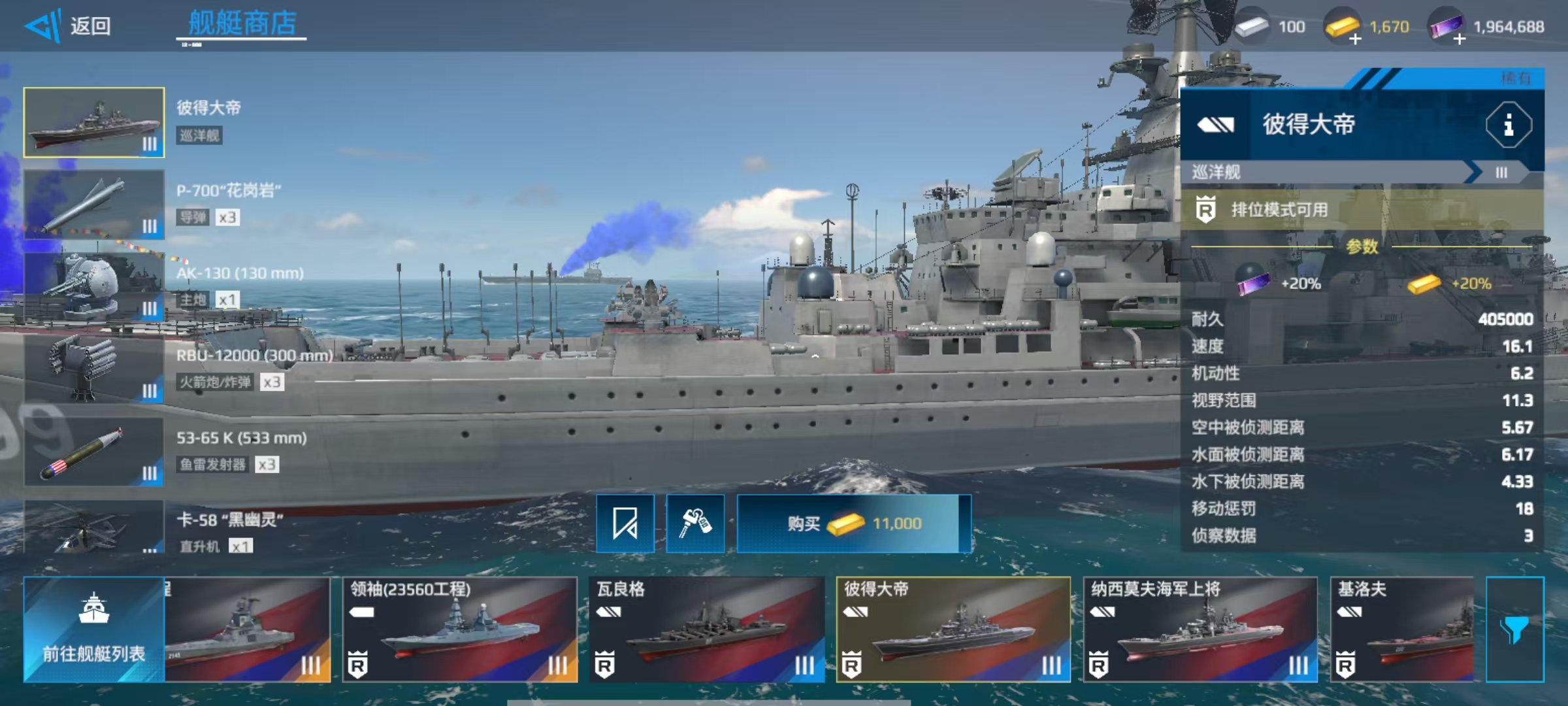 Is the modern warship Peter the Great worth buying? Analysis of the strength of the modern warship Peter the Great
