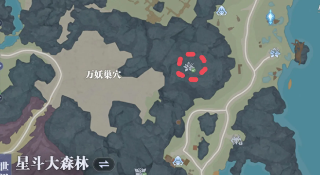Position des Zauberkrauts im Sternenwald der Seelenjägerwelt von Douluo Kontinent Wo befindet sich das Zauberkraut im Sternenwald der Seelenjägerwelt von Douluo Kontinent?