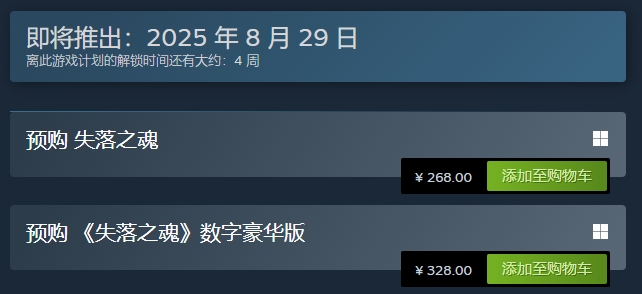 Verlorene Seele auf Steam heißt 