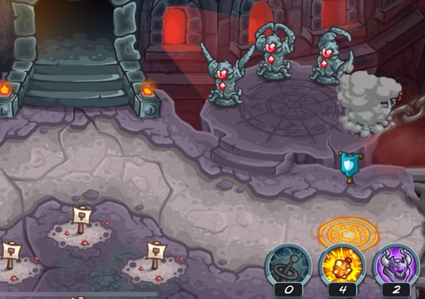 Strategien für die vier Statuen in Kingdom Rush 5 Strategien für den Tempelhof in Kingdom Rush 5