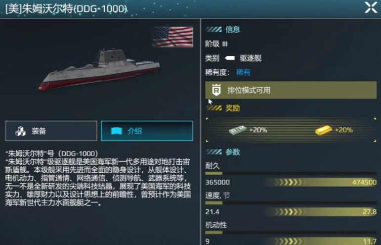 Tàu chiến hiện đại Zumwalt có đáng mua không? Giới thiệu về tàu chiến Zumwalt trong trò chơi di động